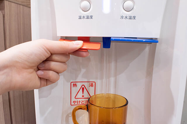 リセットタイムの冷水・温水給水